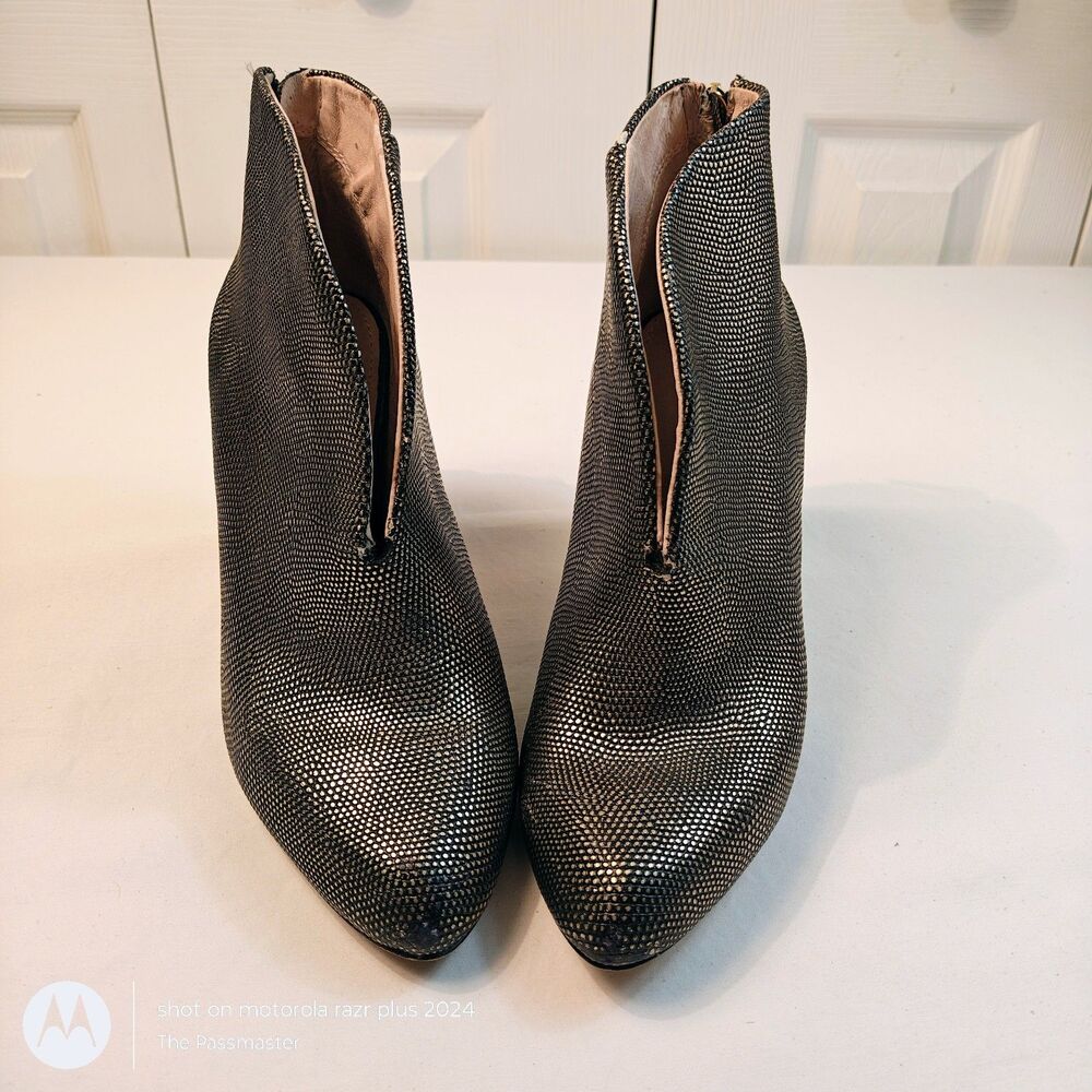 Women's Louise Et Cie Lo-Ghisonni Shimmery Stiletto Heel Ankle Boots US Size 8M